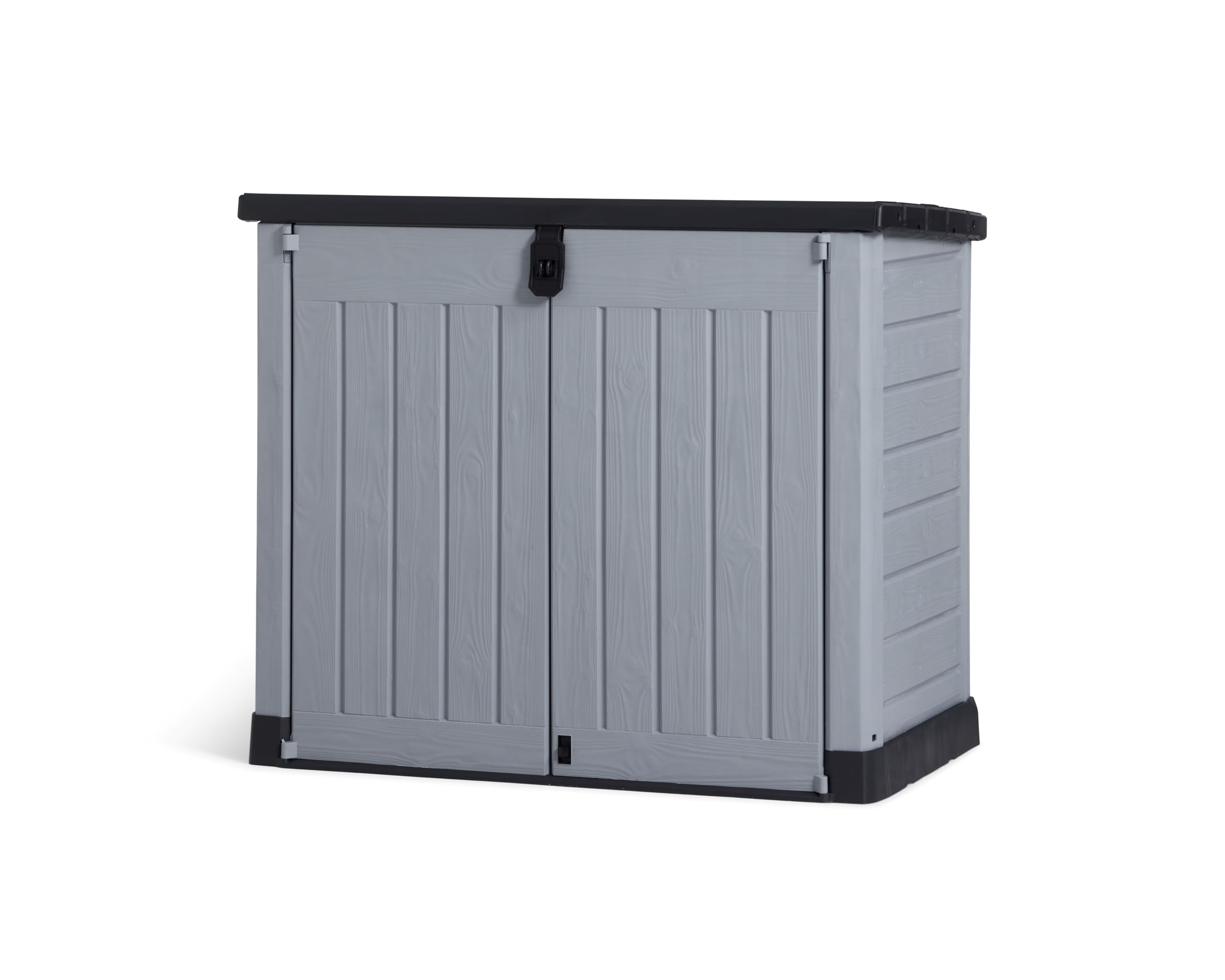 1200L Outdoor Garden Storage Box with Hinged Doors & Lift-Up Lid