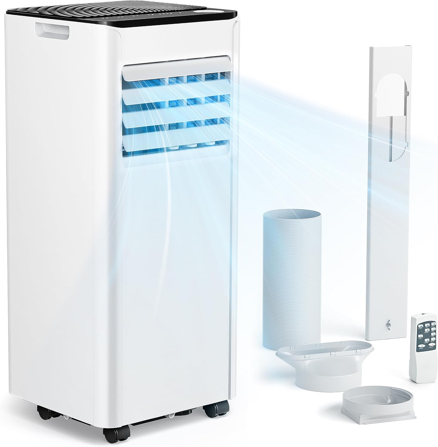 4-in-1 Portable Air Conditioner – Cooling, Dehumidifier, Fan & Sleep Mode – Remote Control – 9000 BTU – For Rooms up to 20㎡