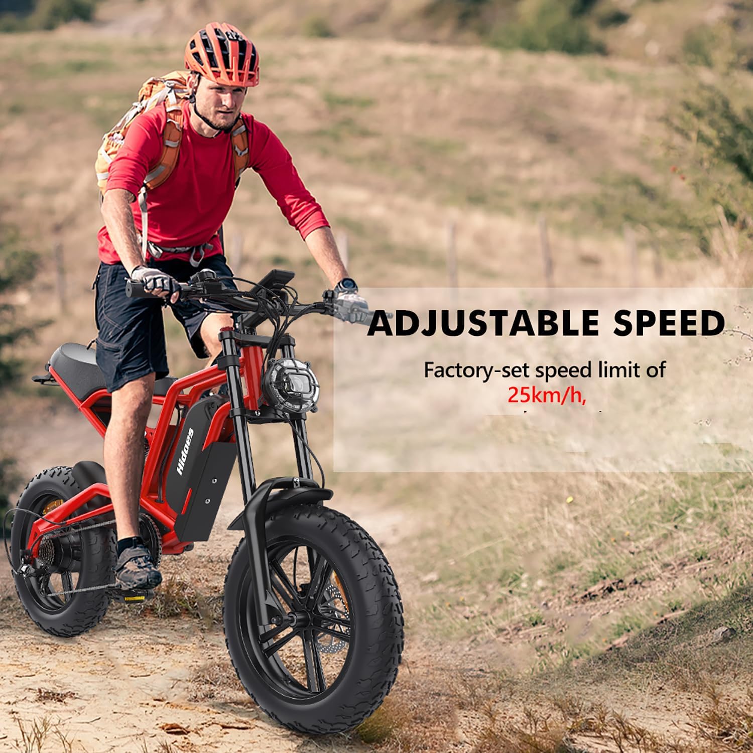 Electric Bike for Adults, 48V 15.6Ah Removable Battery, 7-Speed Electric Mountain Bike with LCD Display