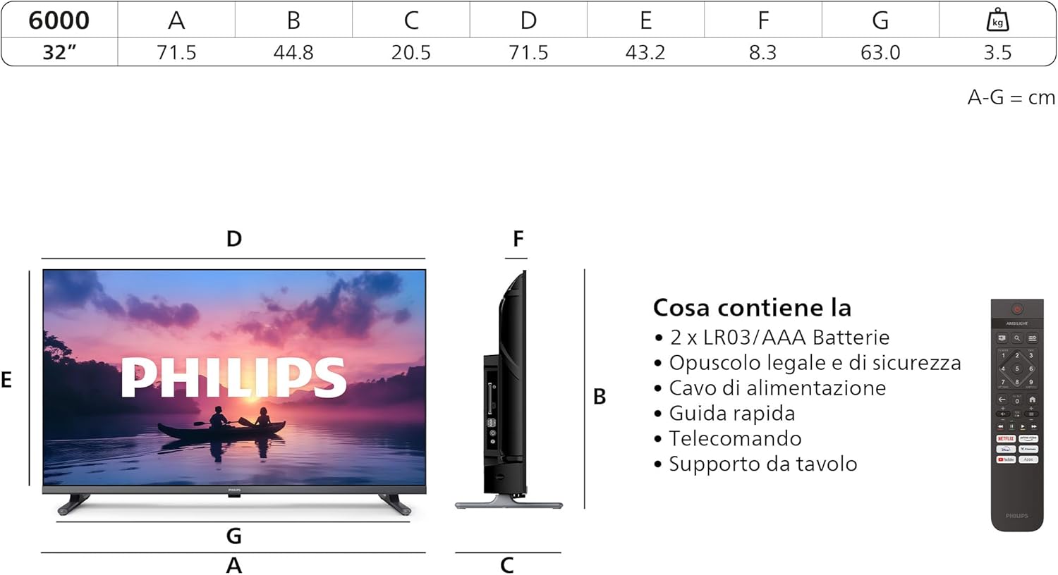 Philips 32PFS6000/12 32-inch TV - view 3