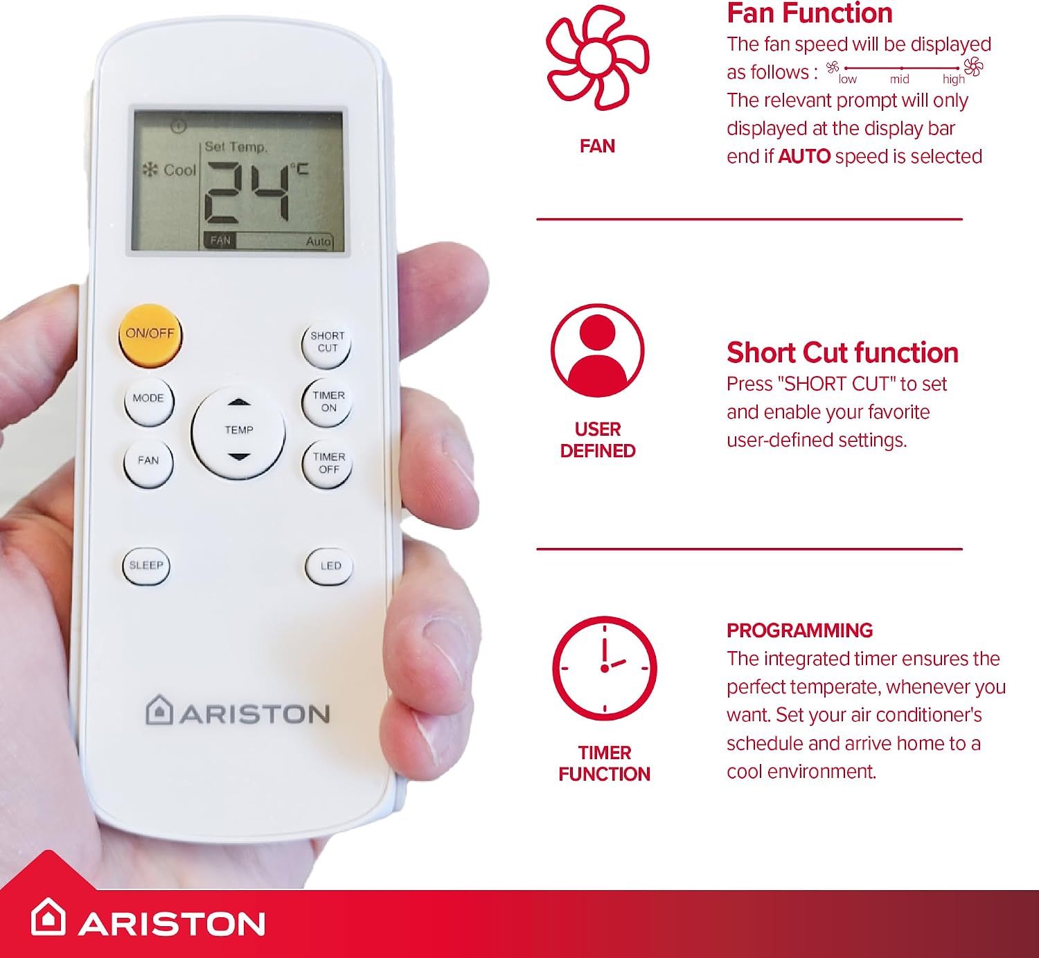 10000 BTU Portable Air Conditioner with Remote Control & A+ Energy Rating