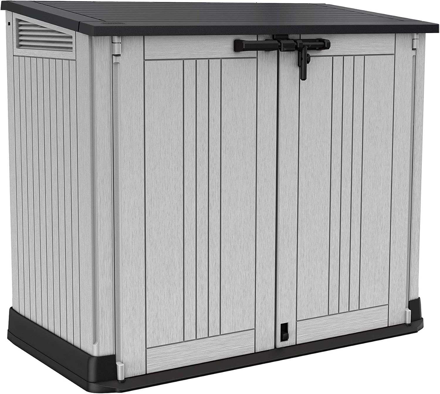 Horizontal Resin Outdoor Storage Shed Lockable Garden Storage Box 880L