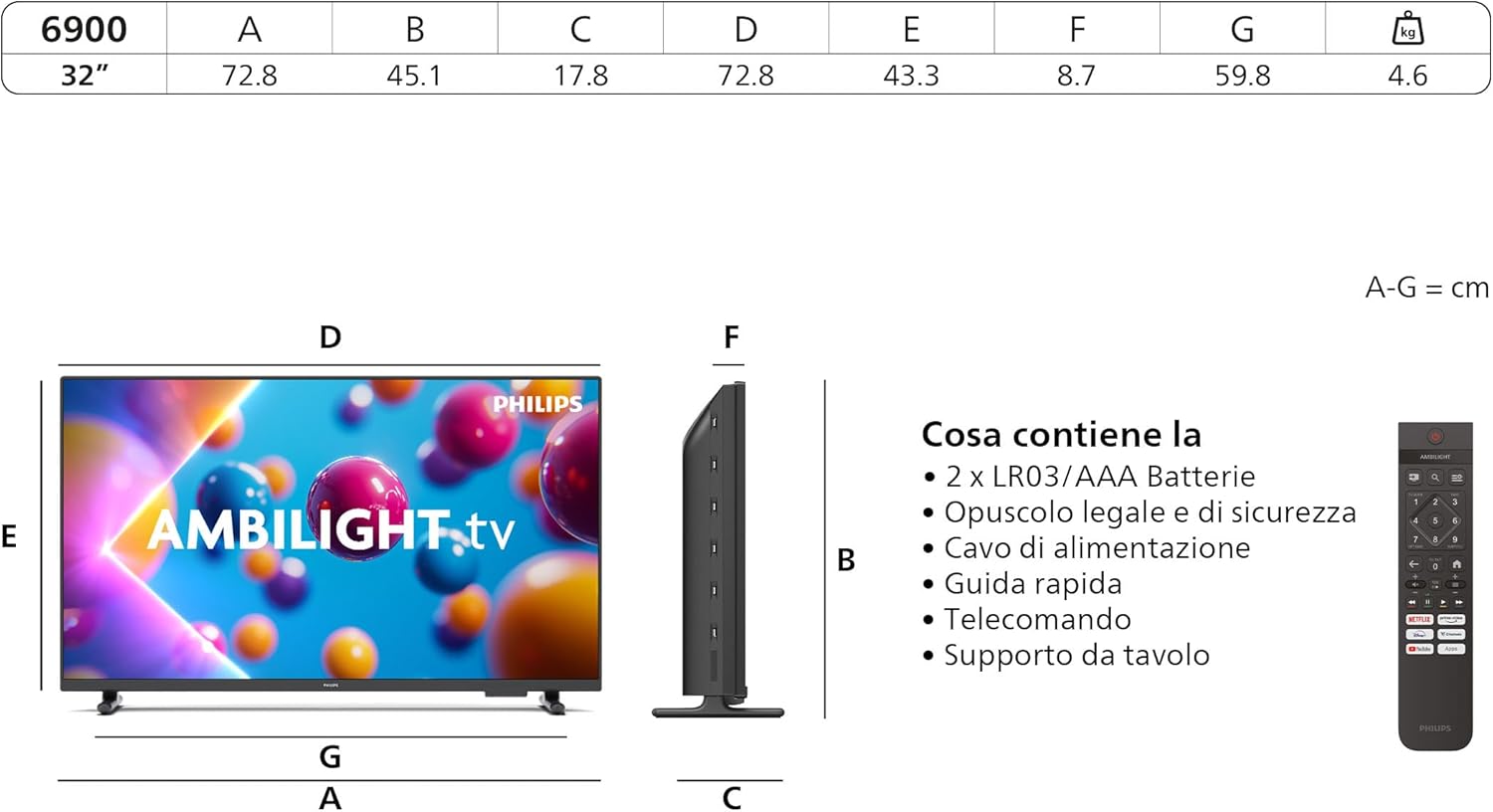 Philips 32PFS6900/12 32-inch TV - view 3