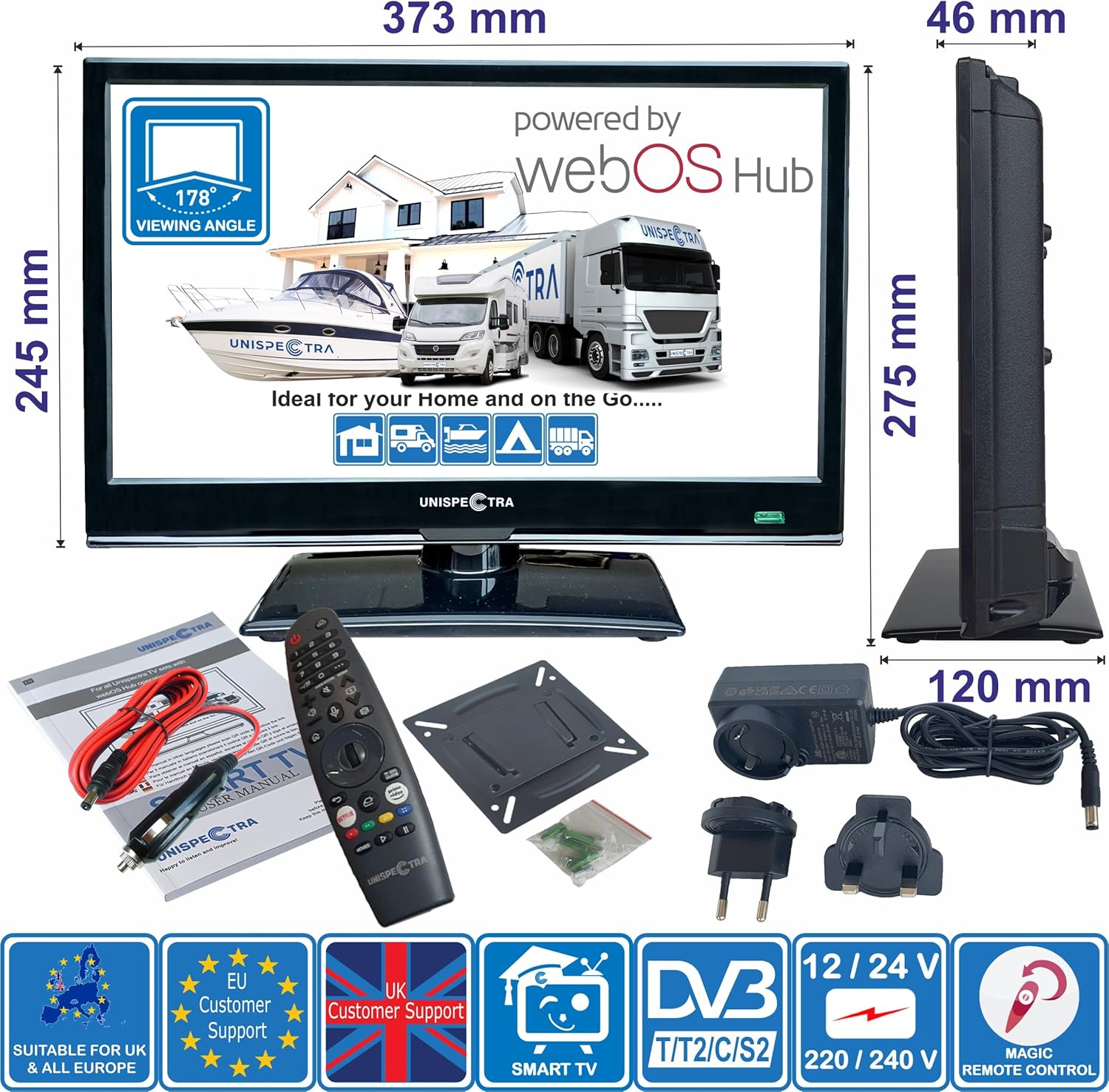 Unispectra 160T2S2W 16-inch TV - view 8